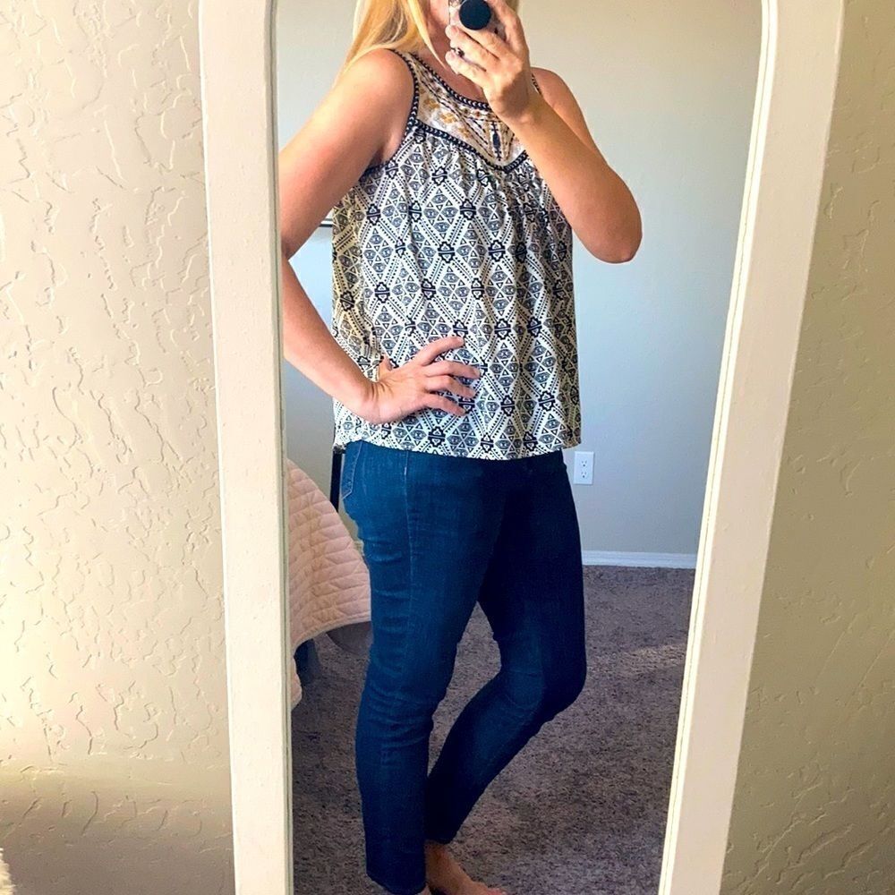 Aztec print tank top 